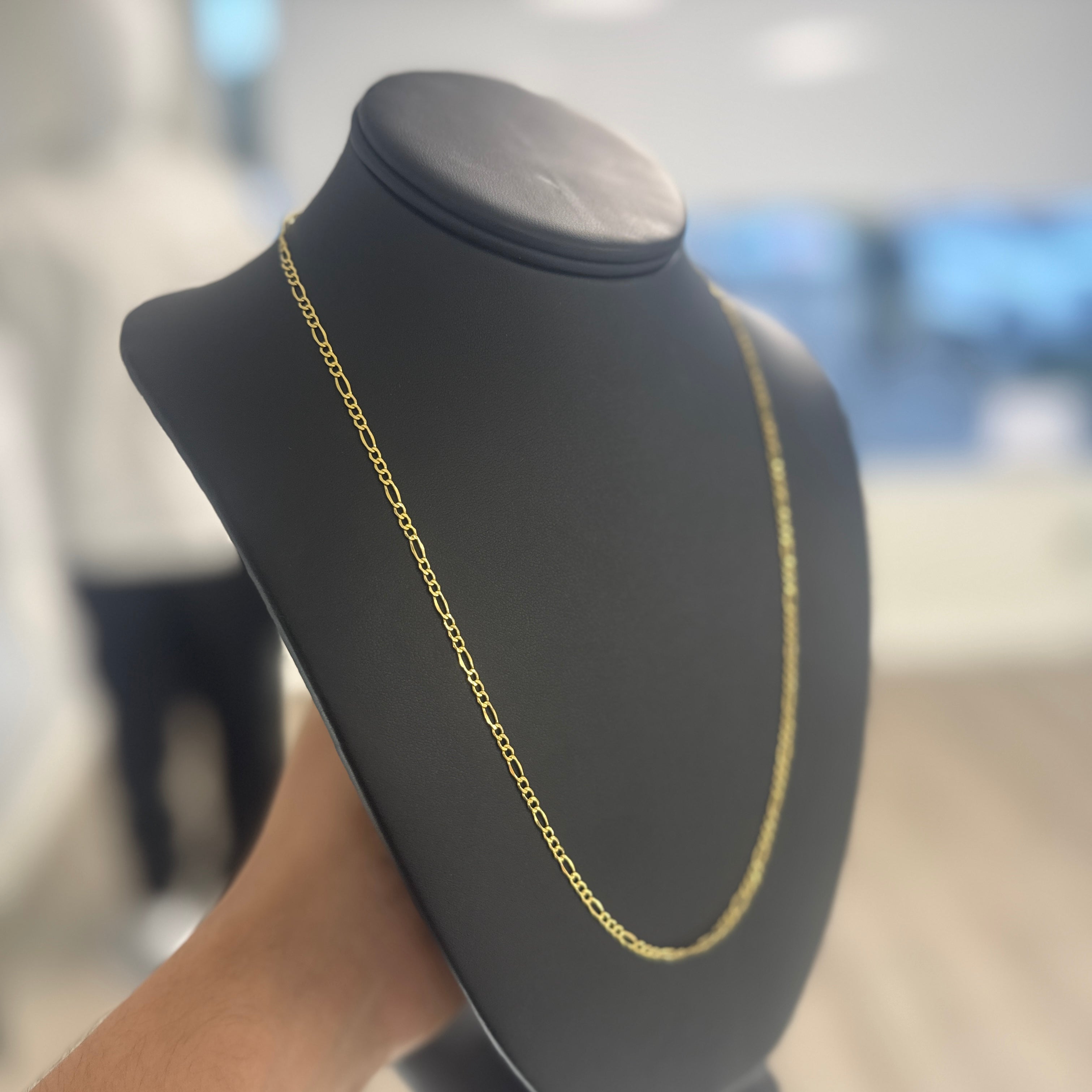 14k Gold 3mm Figaro Chain