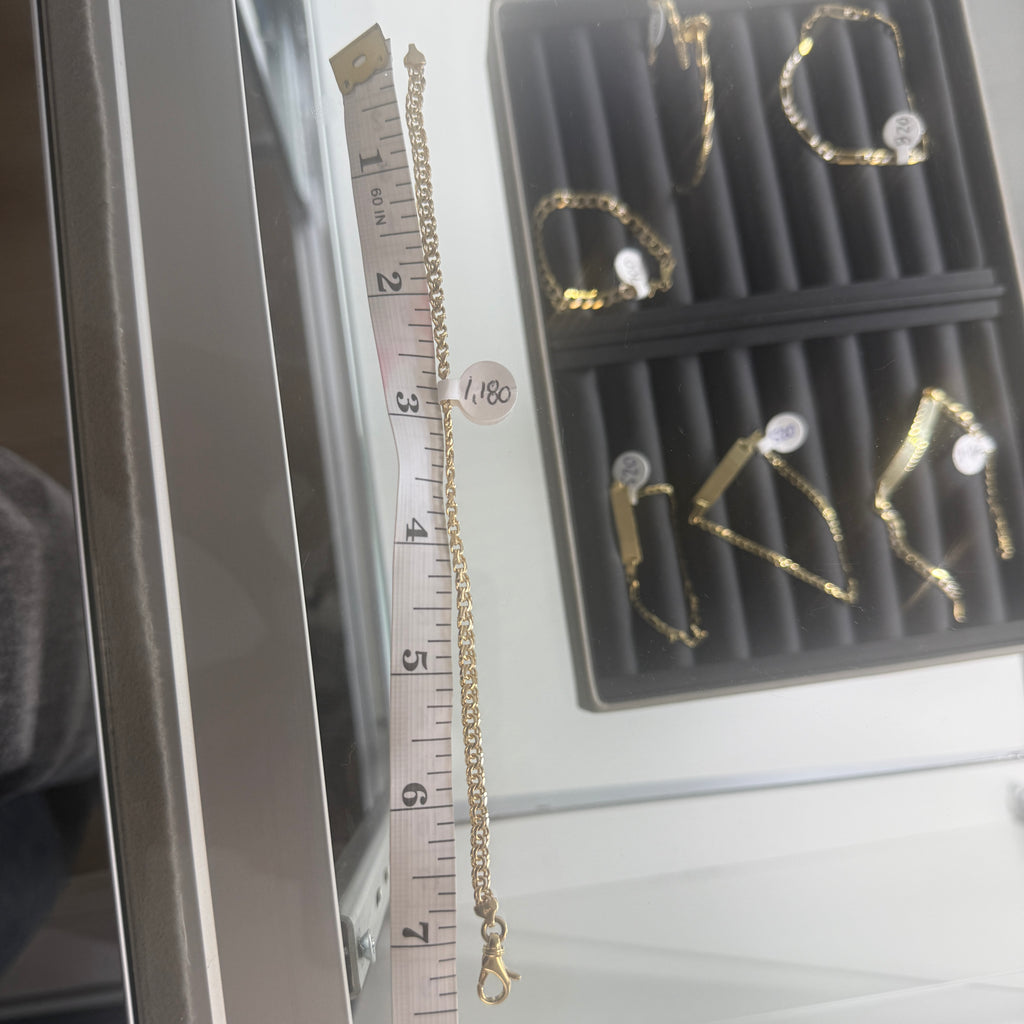 14k Gold China Cut Bracelet