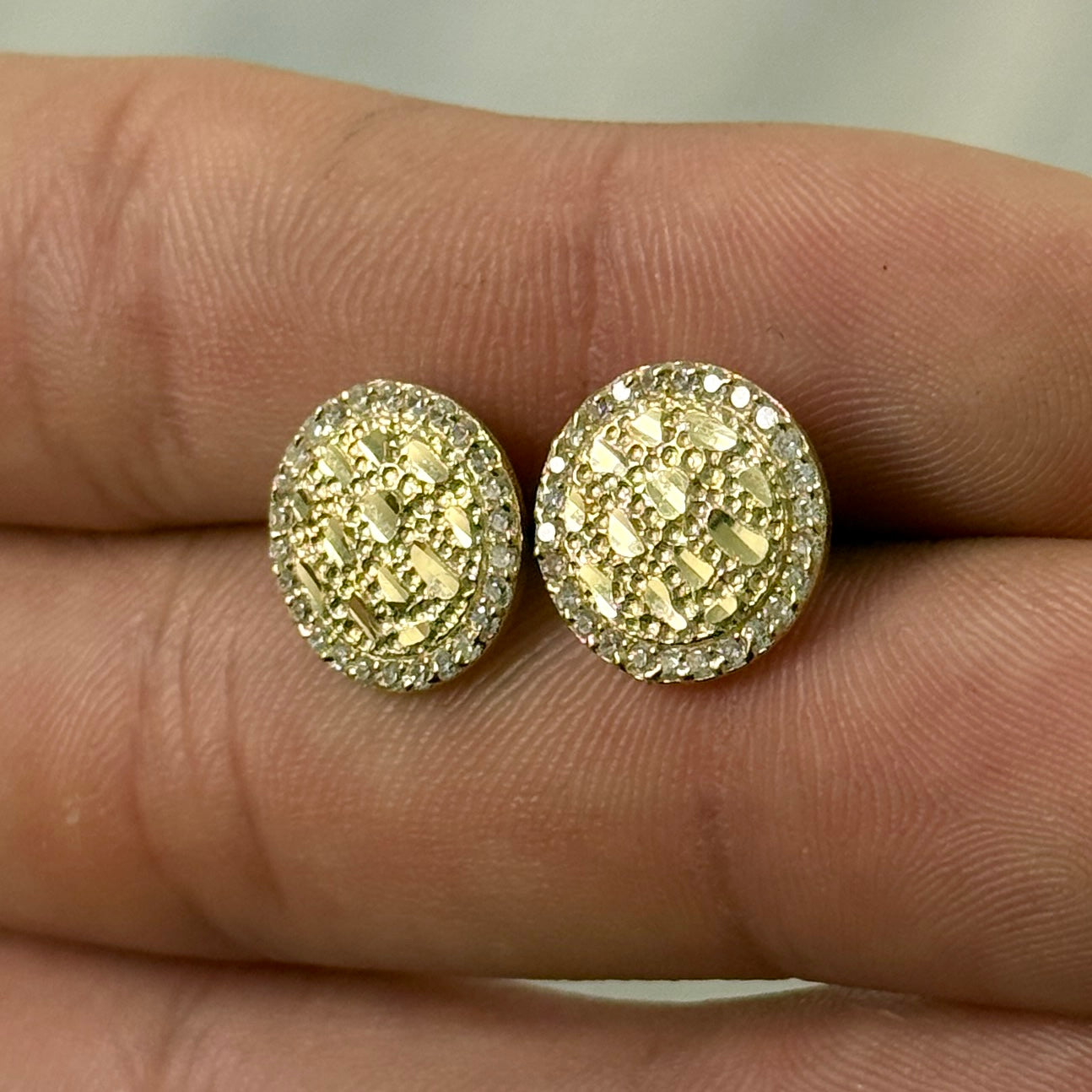 14k Nugget Medium Earrings