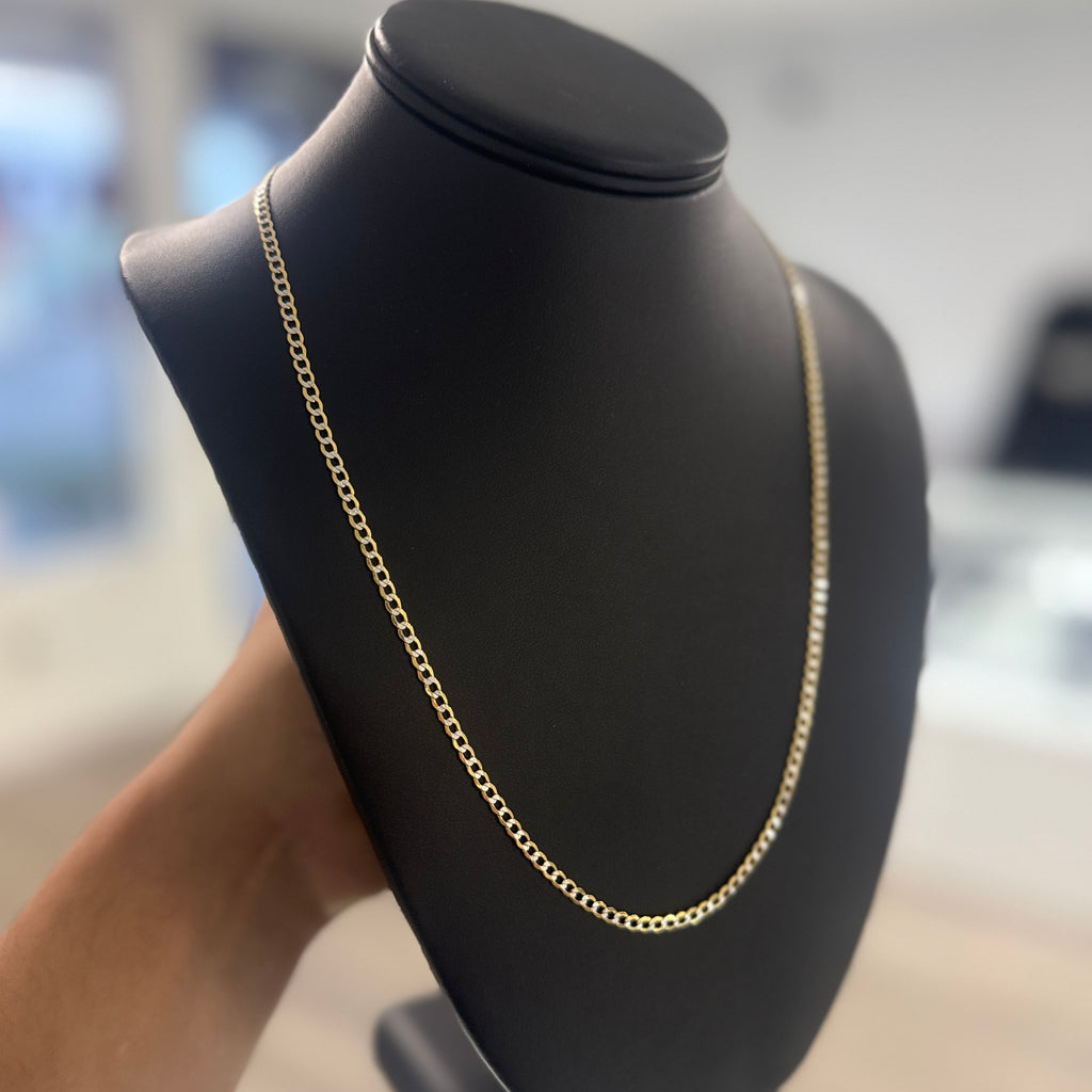 14k Gold 3mm two-tone Chain