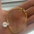 14k Gold China Cut Bracelet