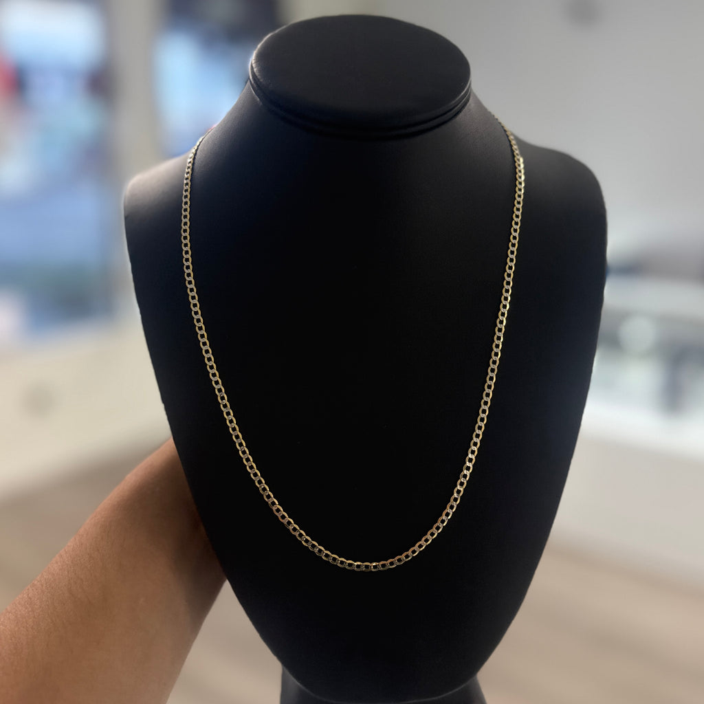 14k Gold 3mm two-tone Chain