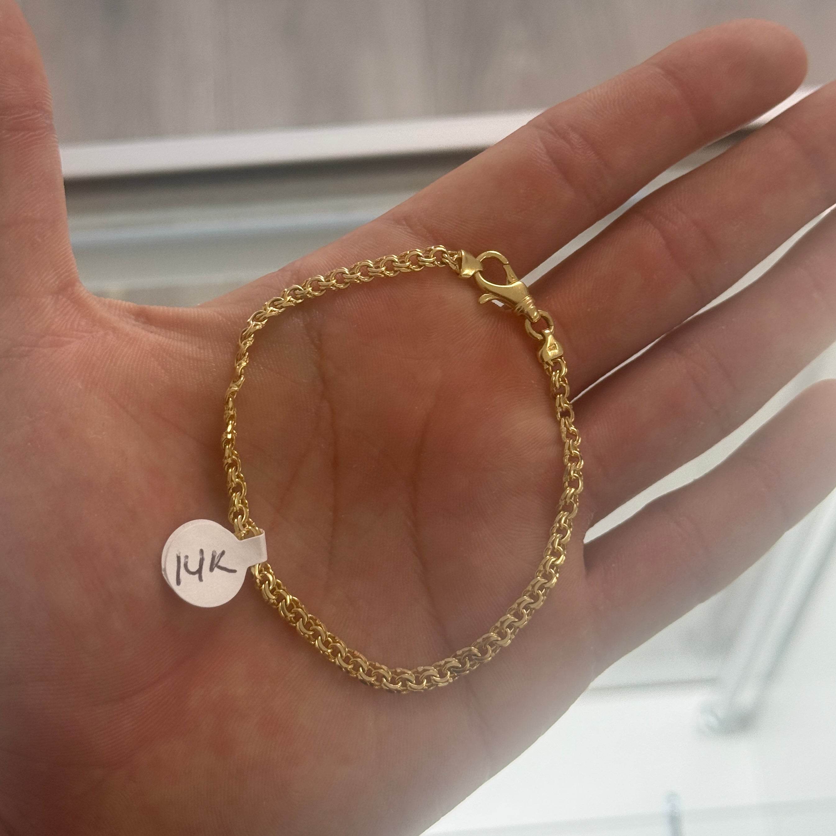 14k Gold China Cut Bracelet