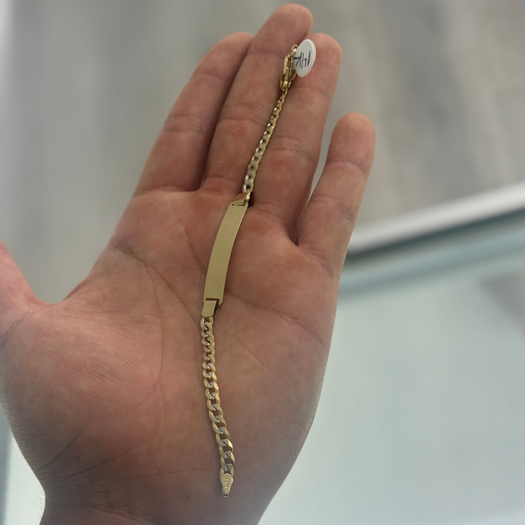 14k Cuban Plank Bracelet