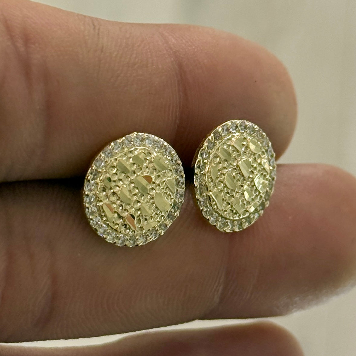 14k Nugget Medium Earrings