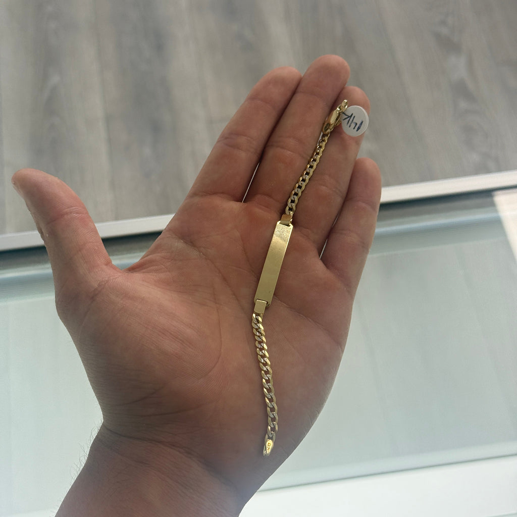 14k Cuban Plank Bracelet