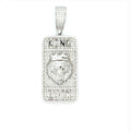 Moissanite Lion Face Card Pendant