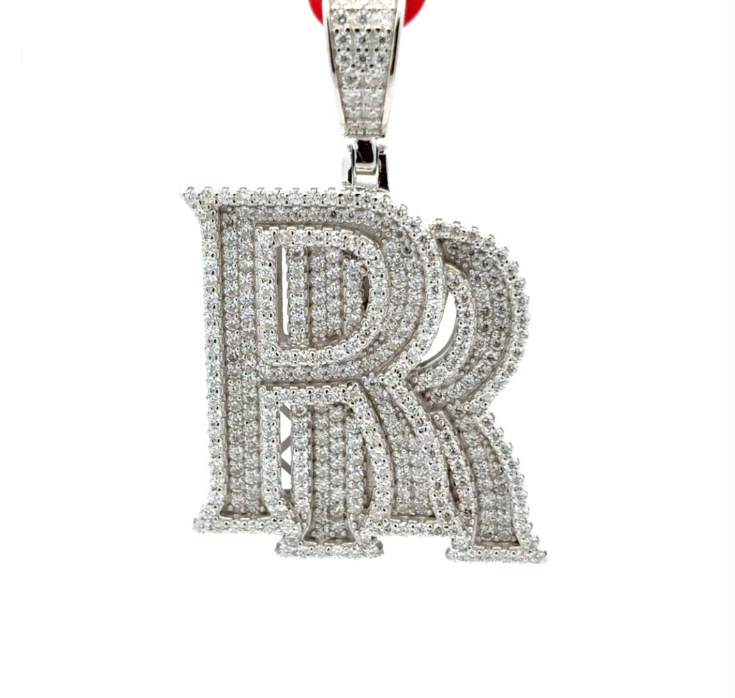 Moissanite Double R Pendant