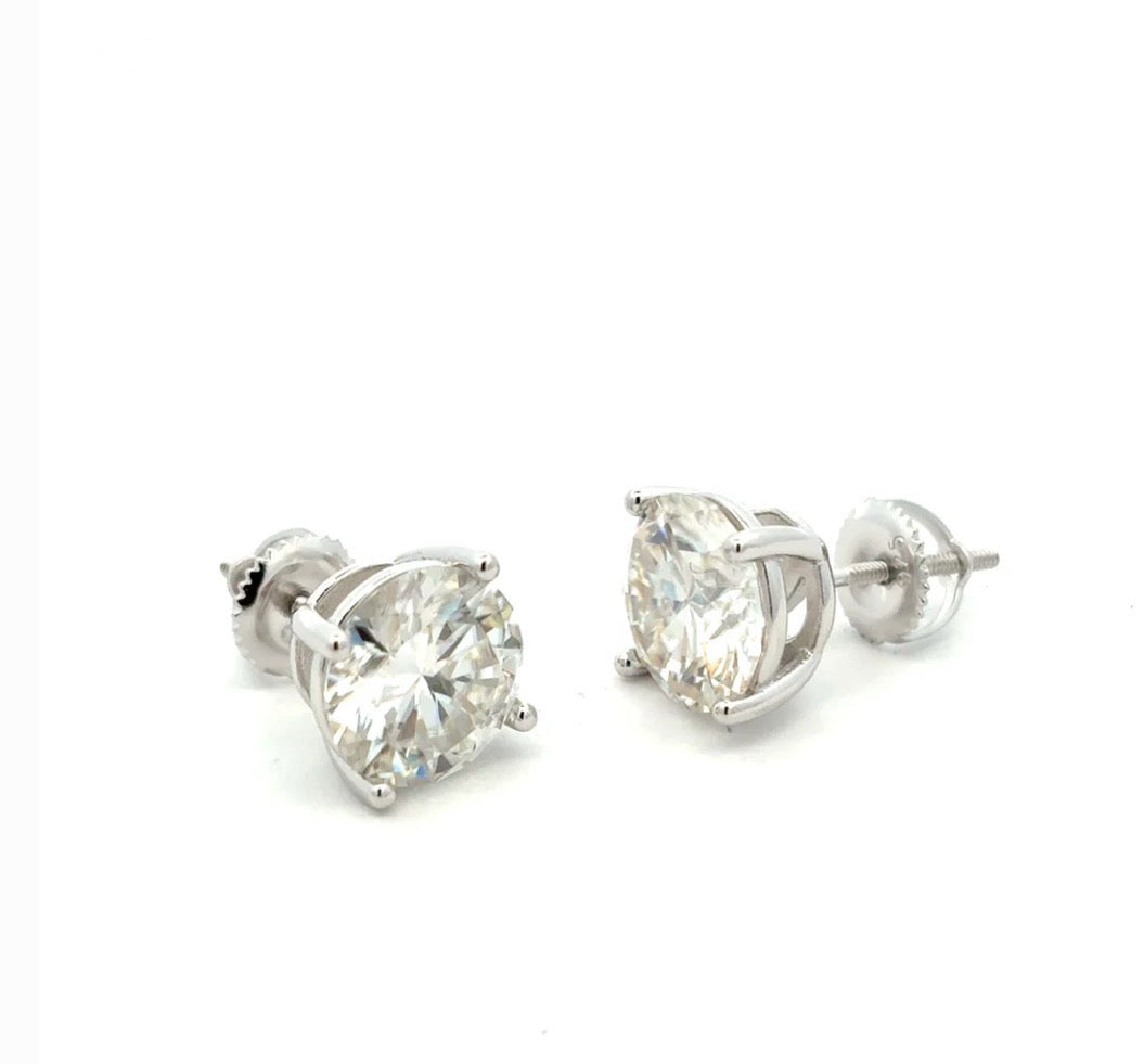 9mm Moissanite Earrings
