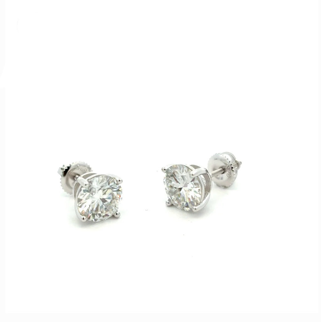 8mm Moissanite Earrings