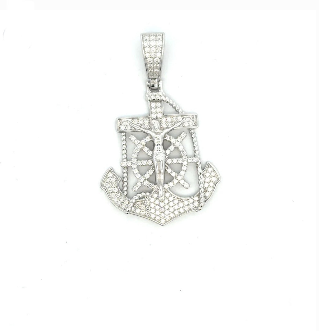 Moissanite Jesus Anchor