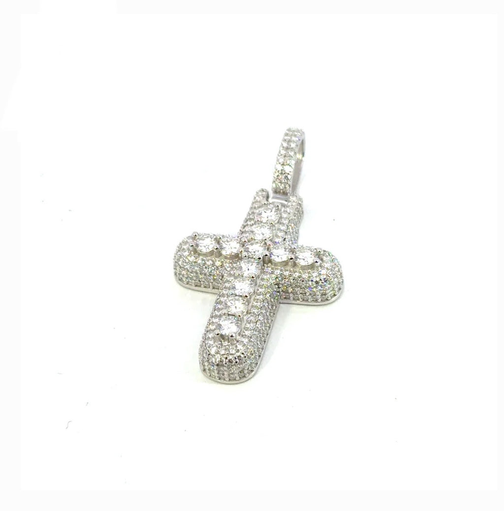Moissanite Crystal Cross Pendant