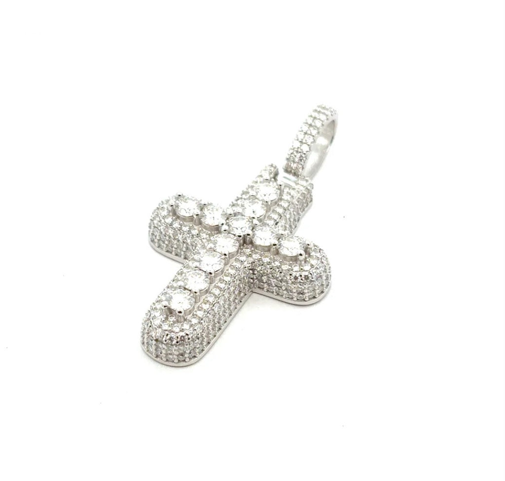 Moissanite Crystal Cross Pendant