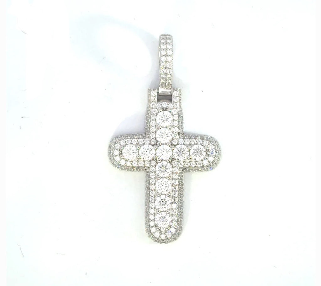 Moissanite Crystal Cross Pendant
