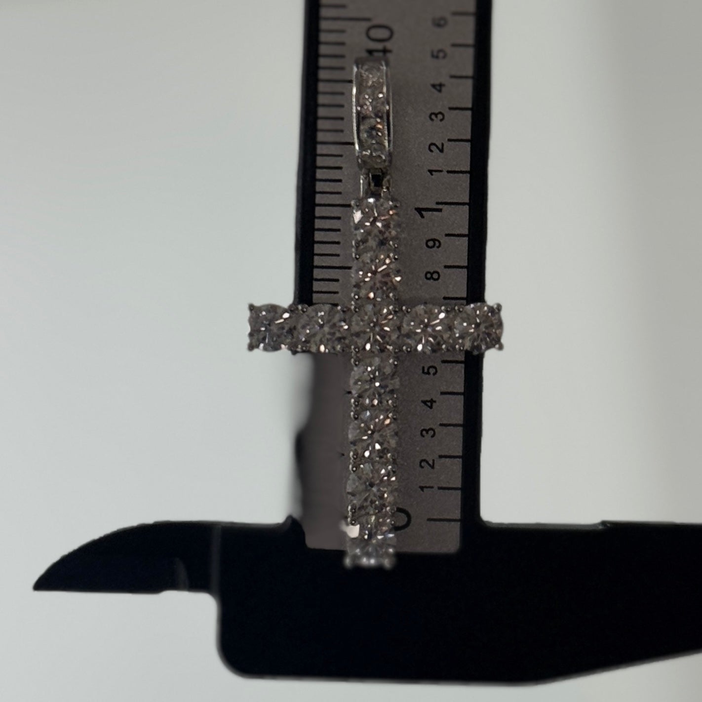 Moissanite Crystal Cross Pendant