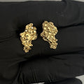 10K Gold Africa Nugget Earrings