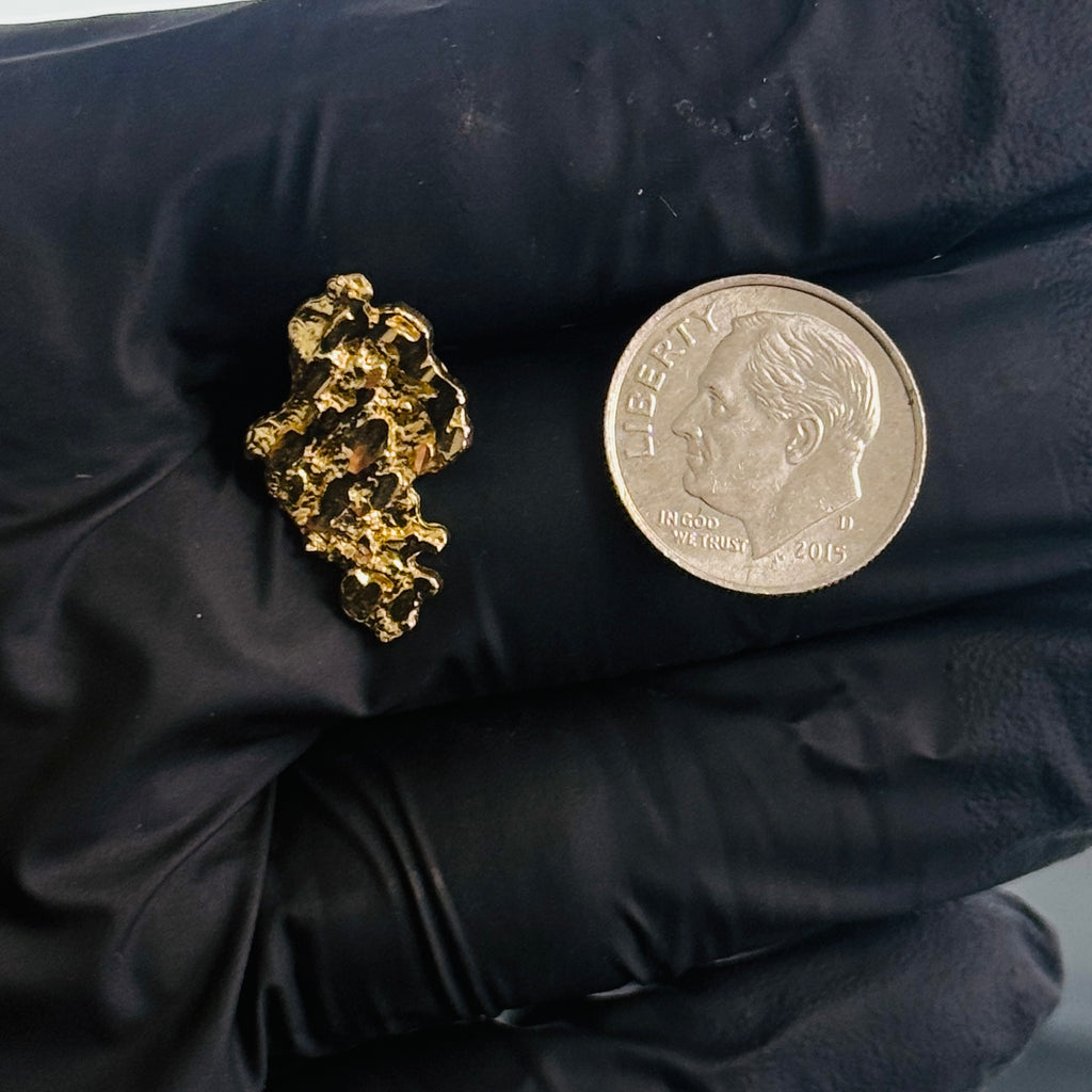 10K Gold Africa Nugget Earrings