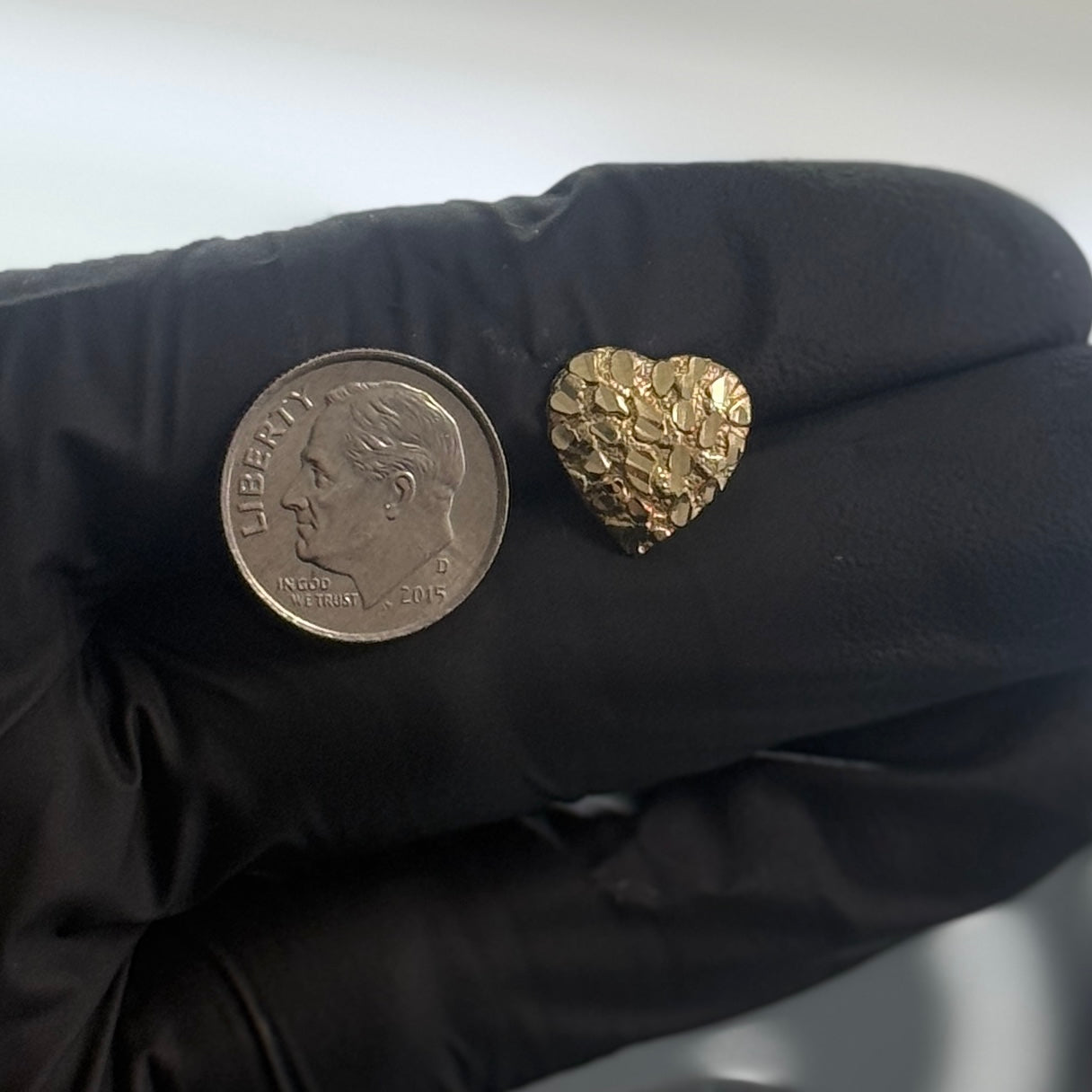 10k Heart Nugget Earrings