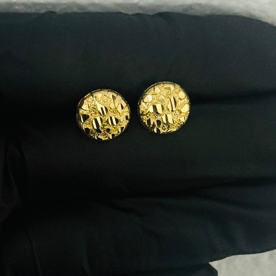10k Gold Nugget Earrings