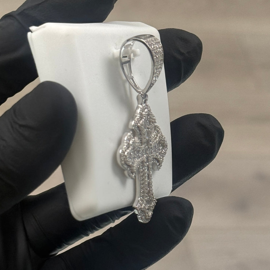 Gothic CZ Cross Pendant