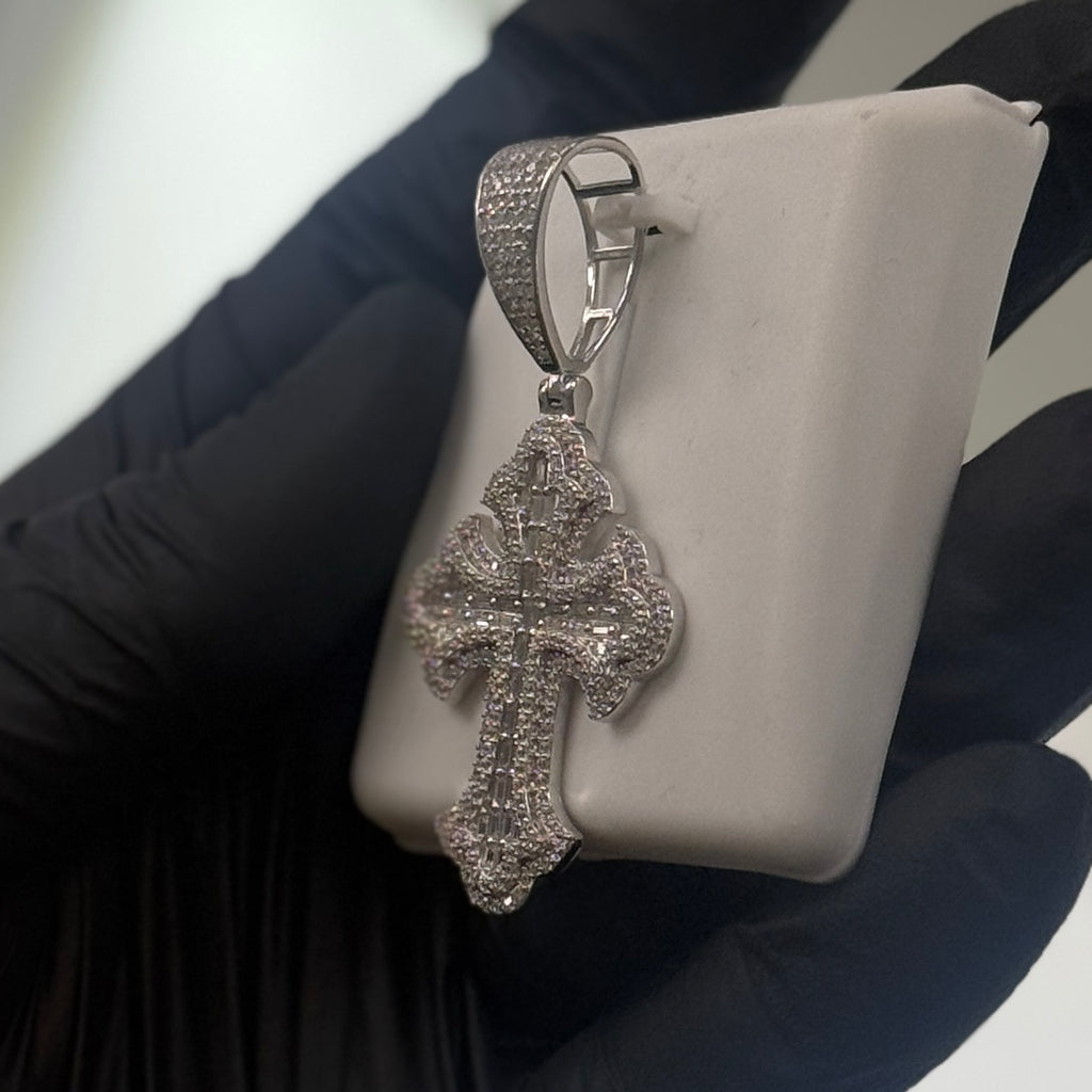 Gothic CZ Cross Pendant