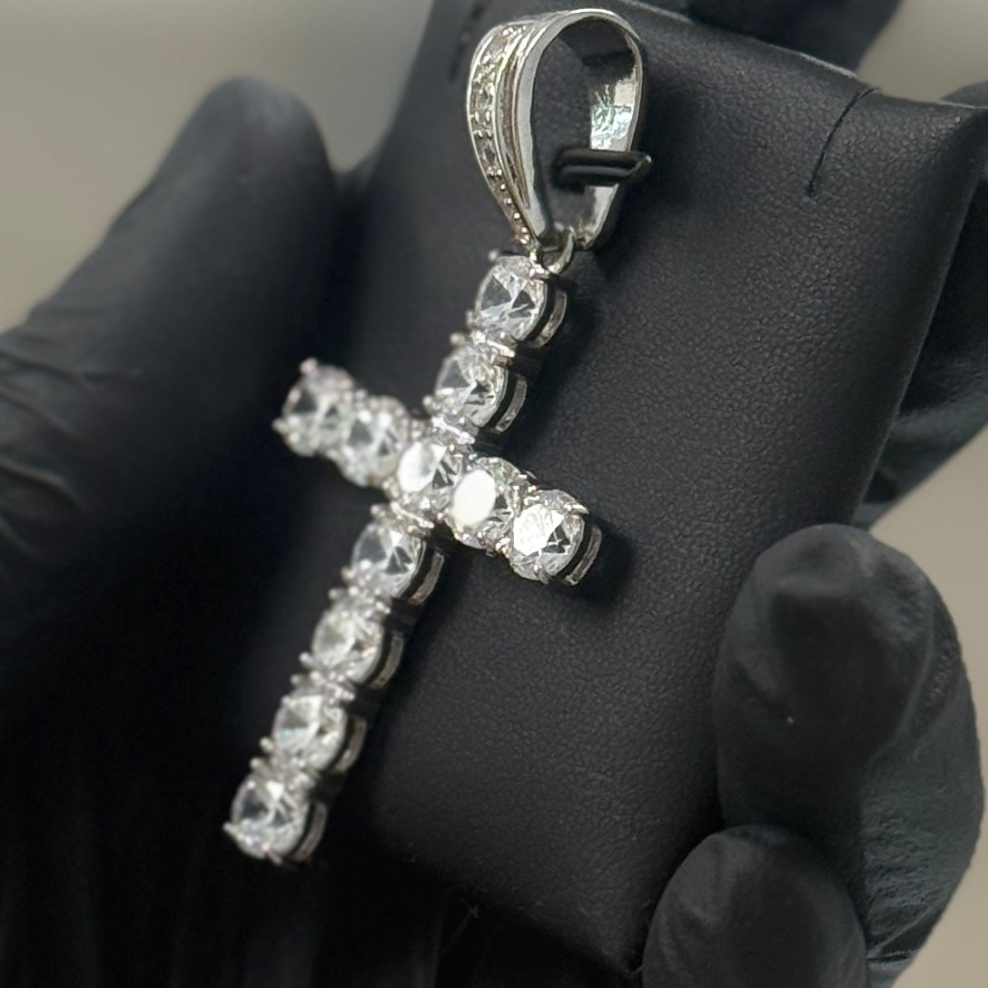 Crystal Cz Cross Pendant