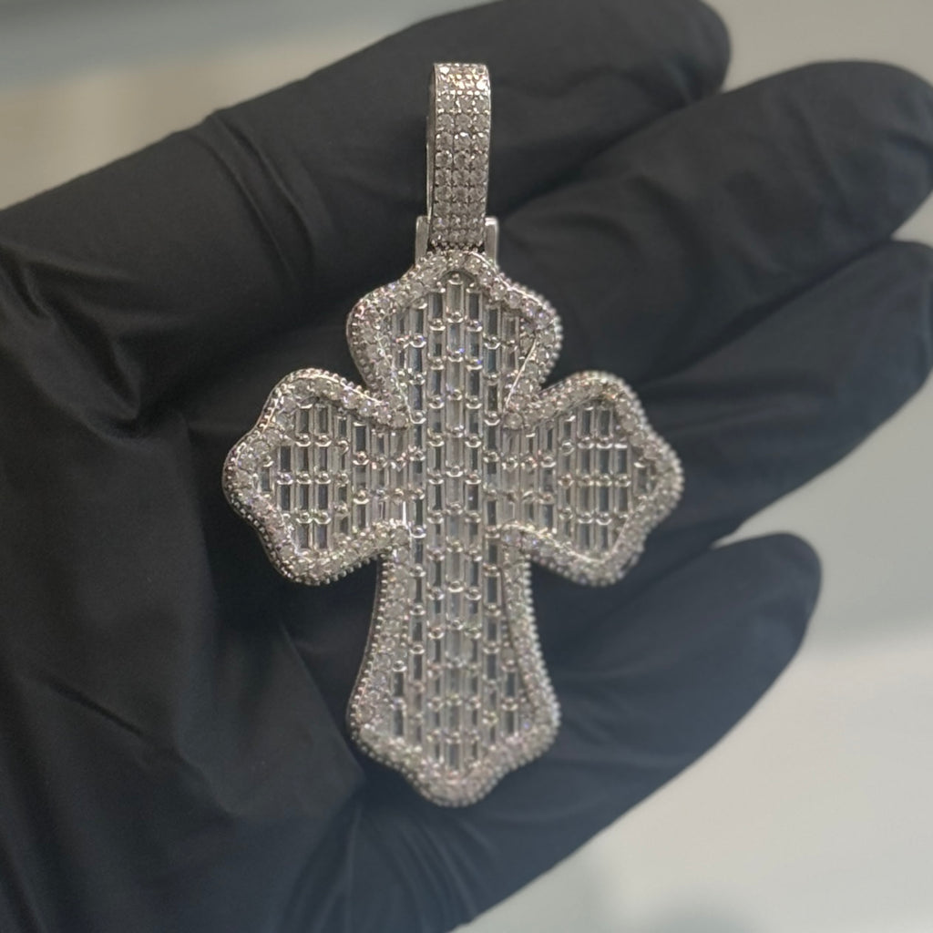 Big Baguette Cross Pendant