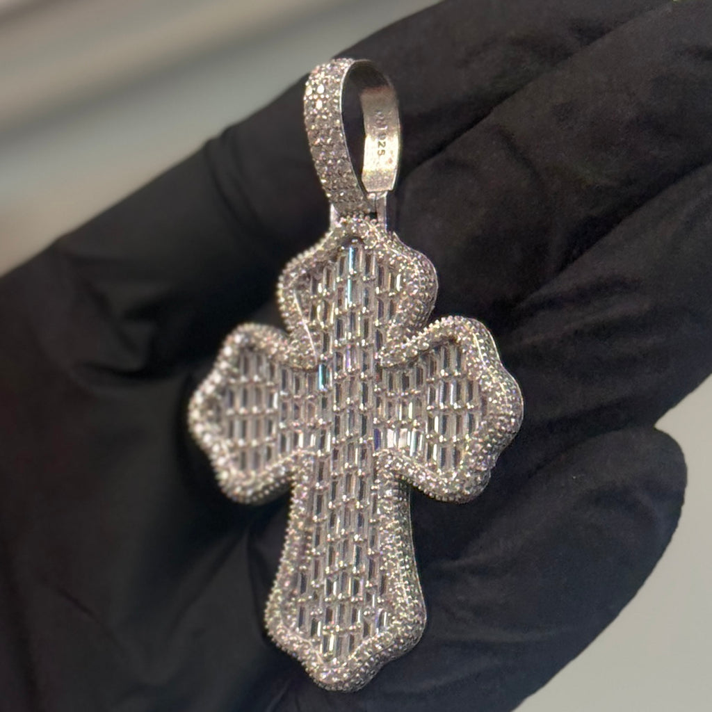 Big Baguette Cross Pendant