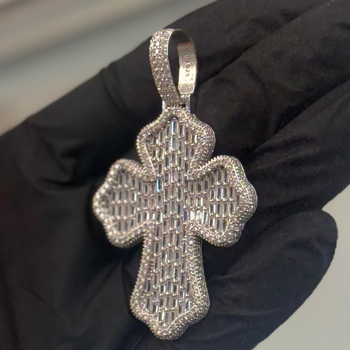 Big Baguette Cross Pendant