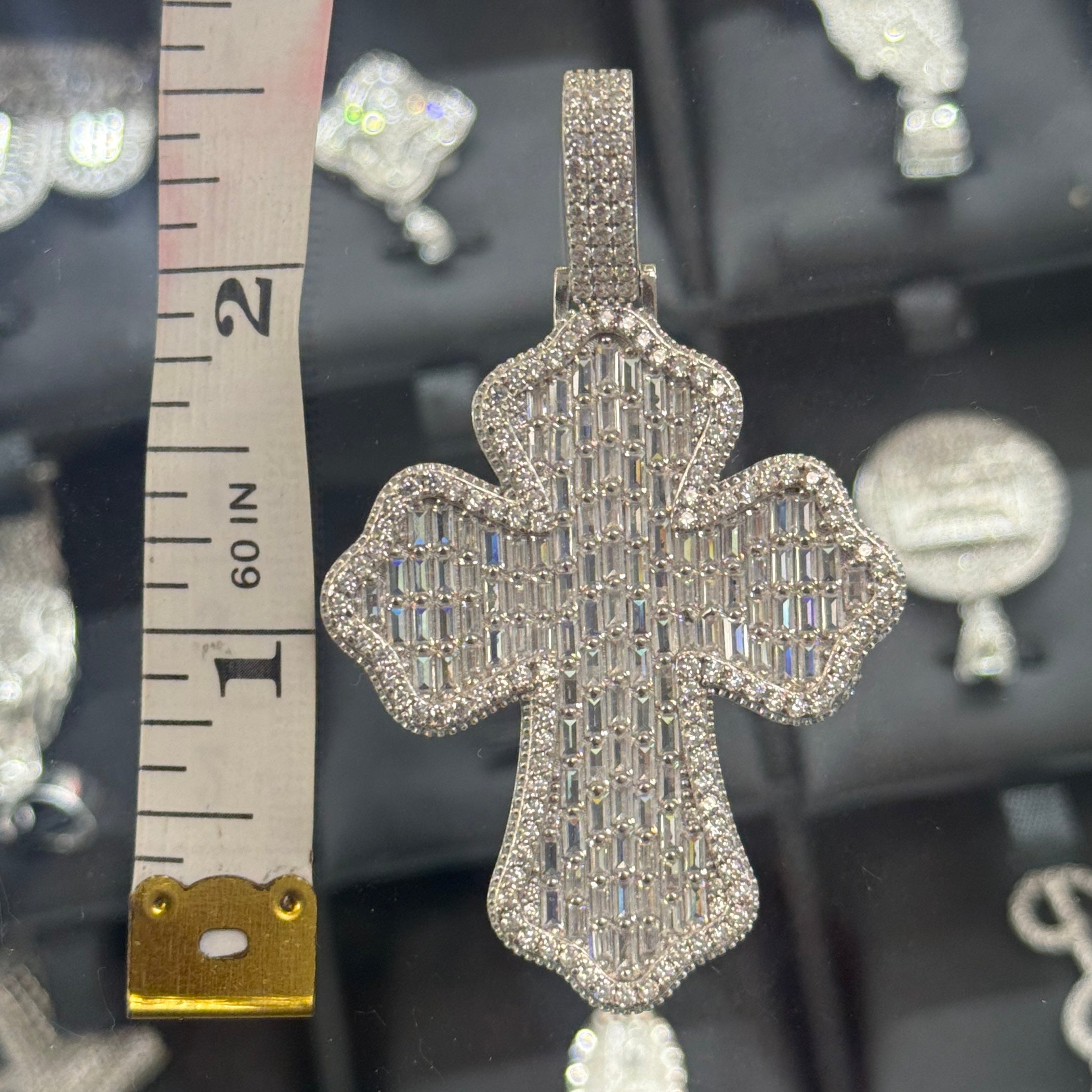 Big Baguette Cross Pendant