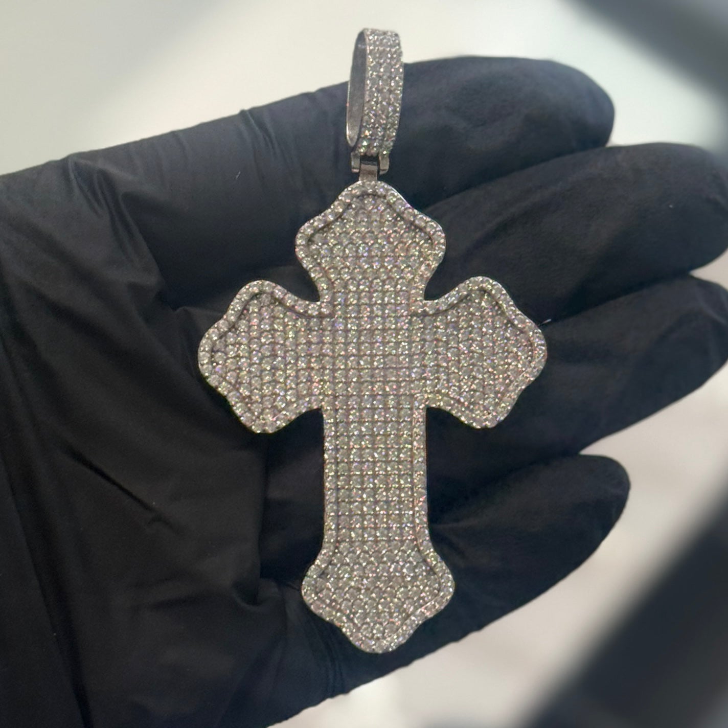 Big Cz Cross Pendant