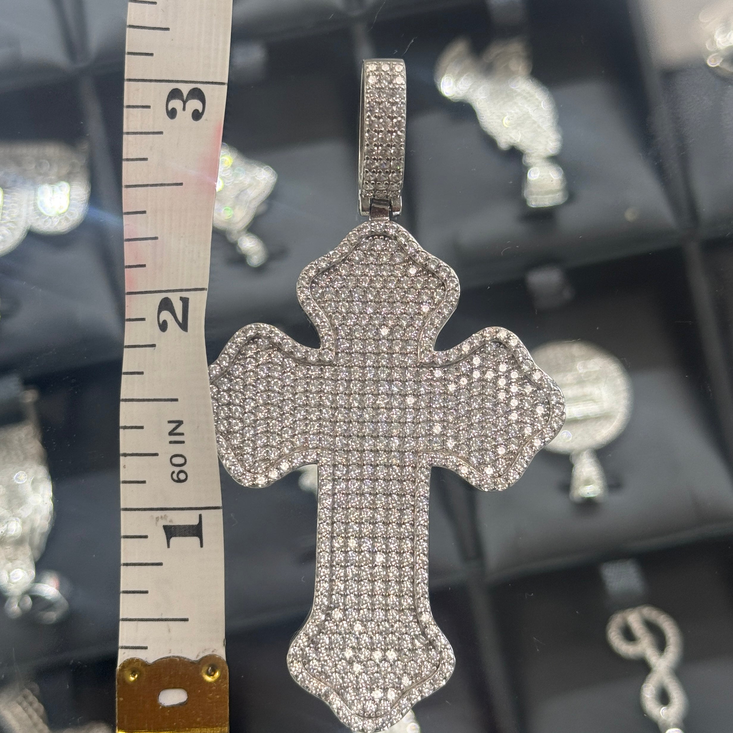 Big Cz Cross Pendant
