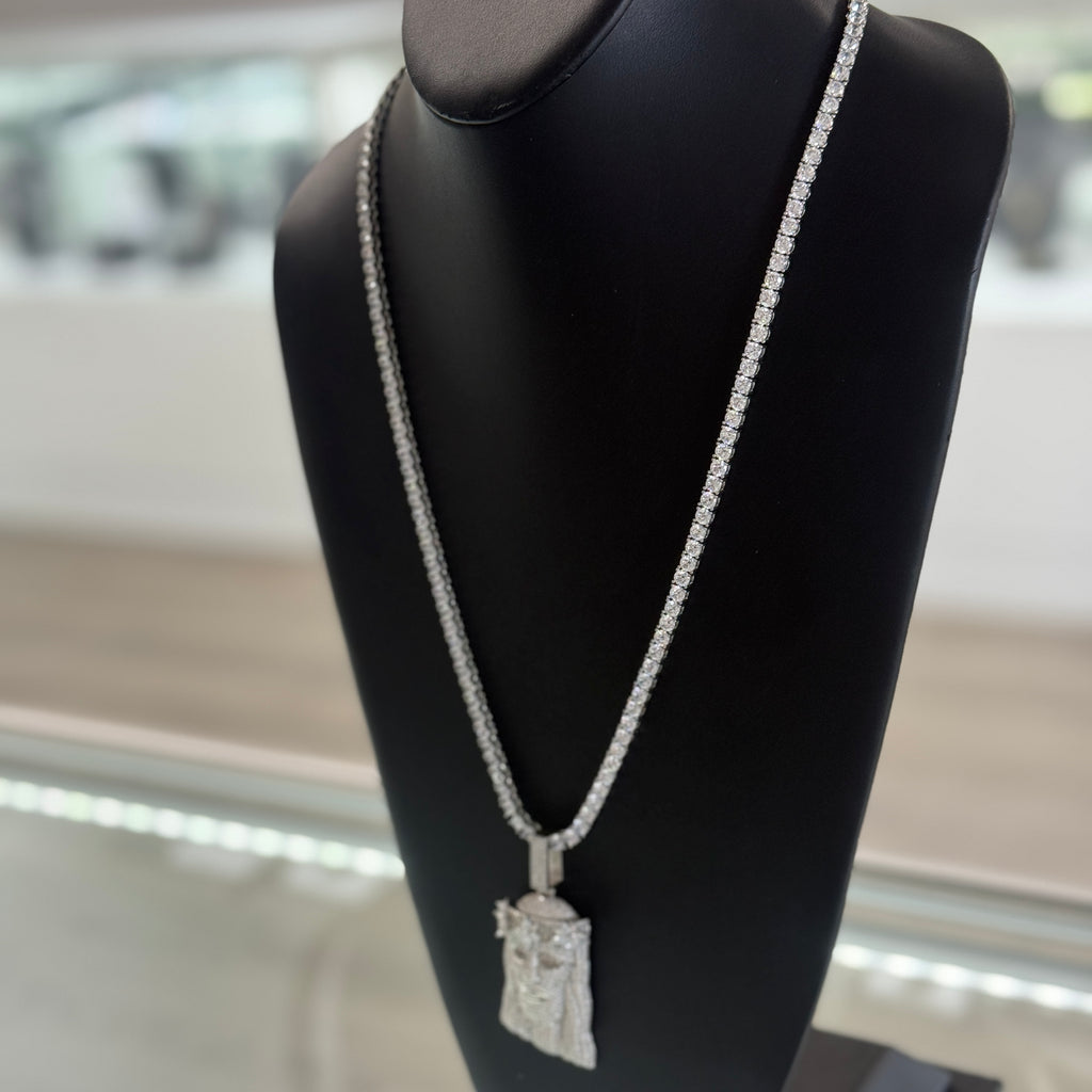 CZ Tennis Jesus Face Set