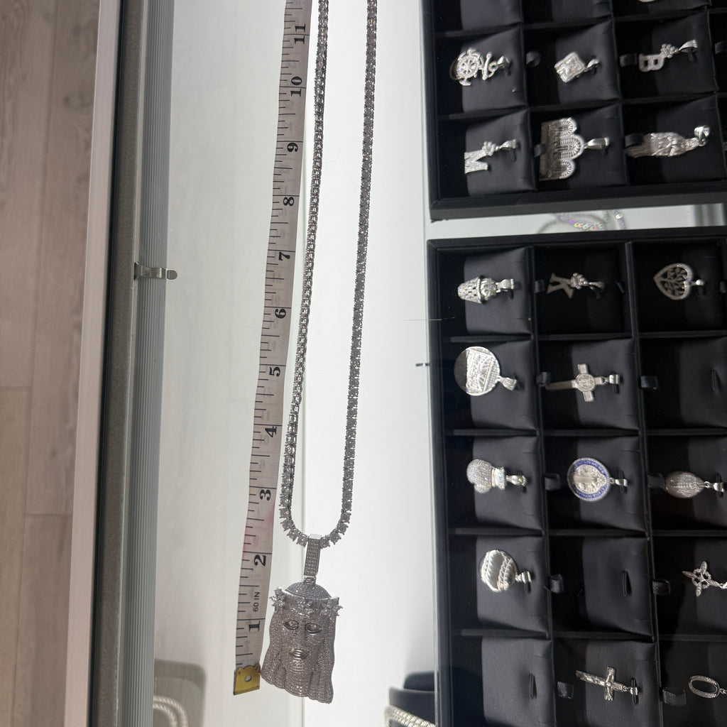 CZ Tennis Jesus Face Set