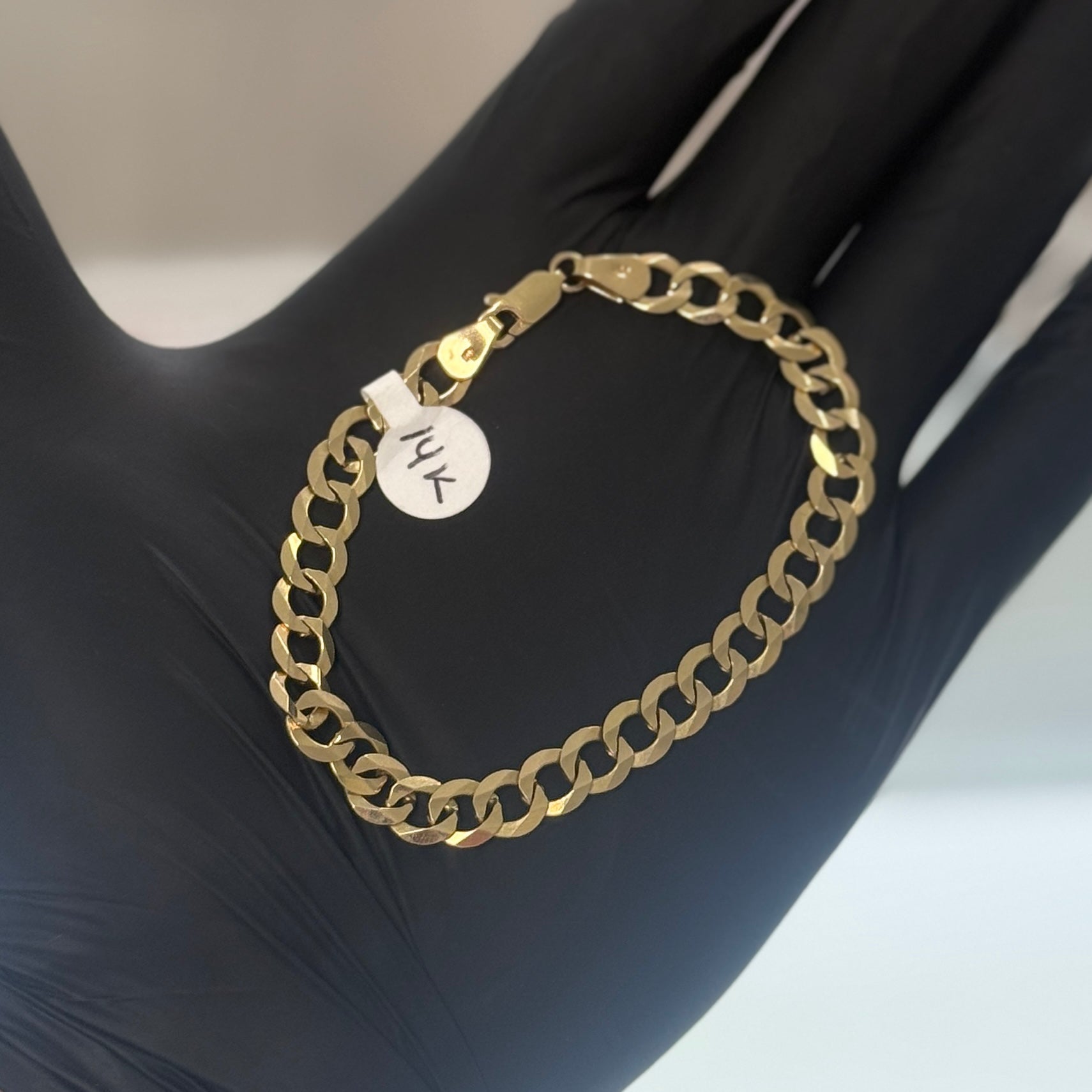 14k Gold 7mm Cuban Bracelet