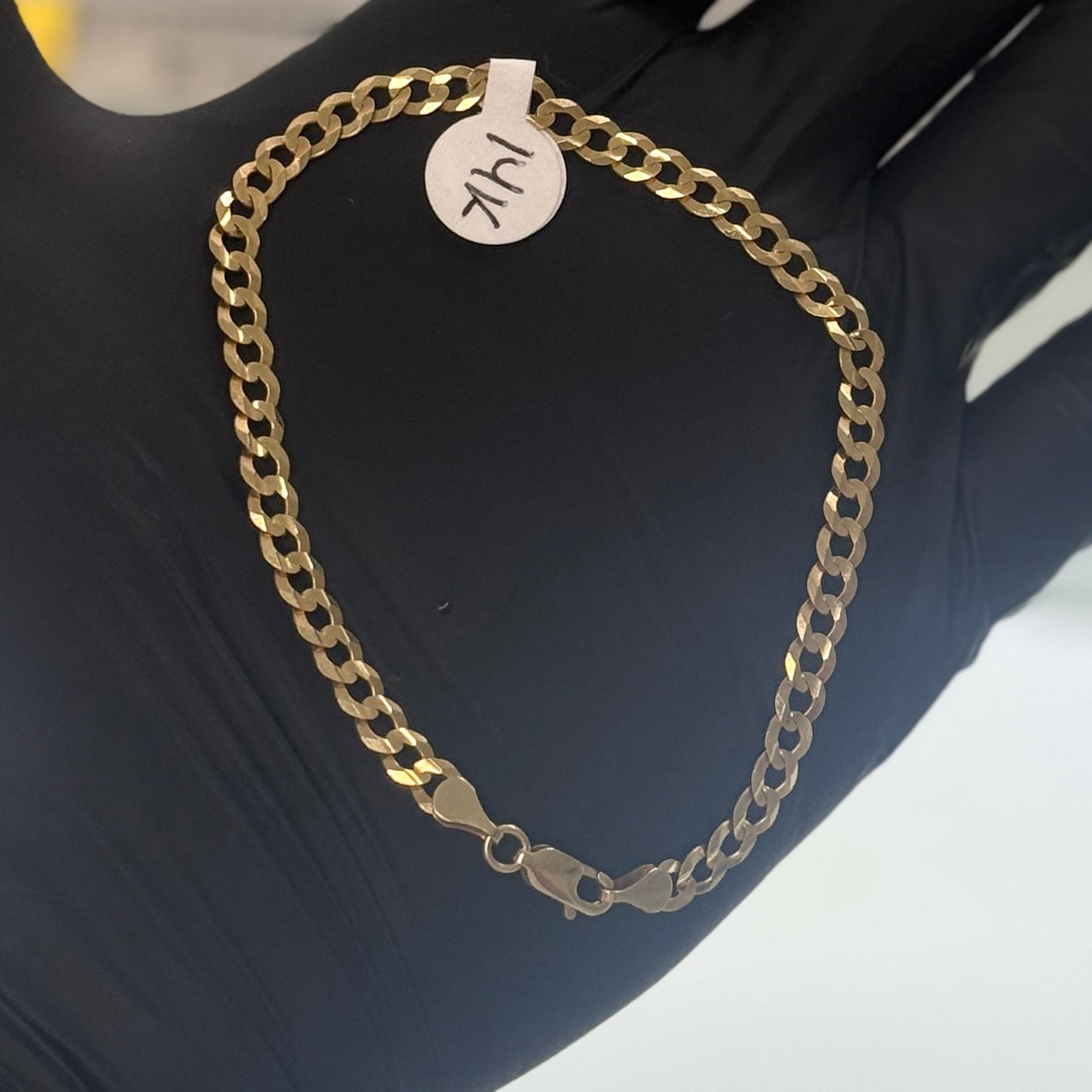 14k Gold 4mm Cuban Bracelet