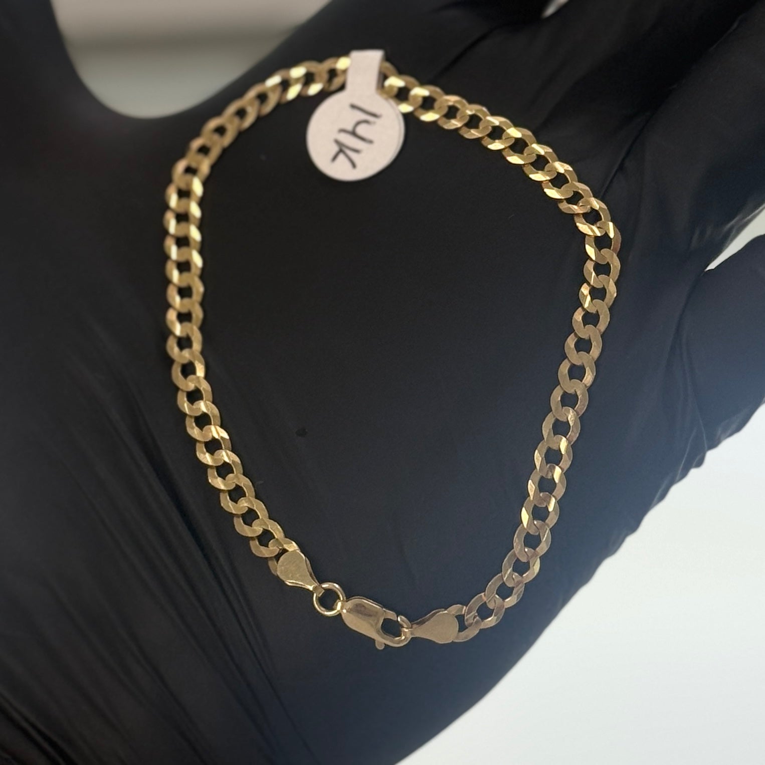 14k Gold 4mm Cuban Bracelet