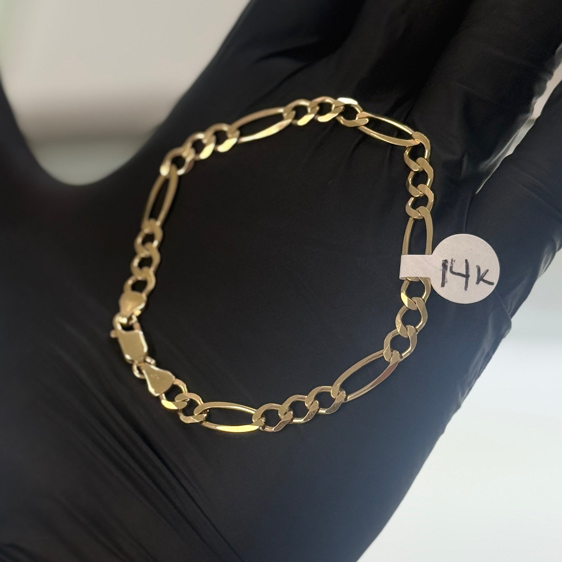 14k Gold 5mm Figaro Bracelet