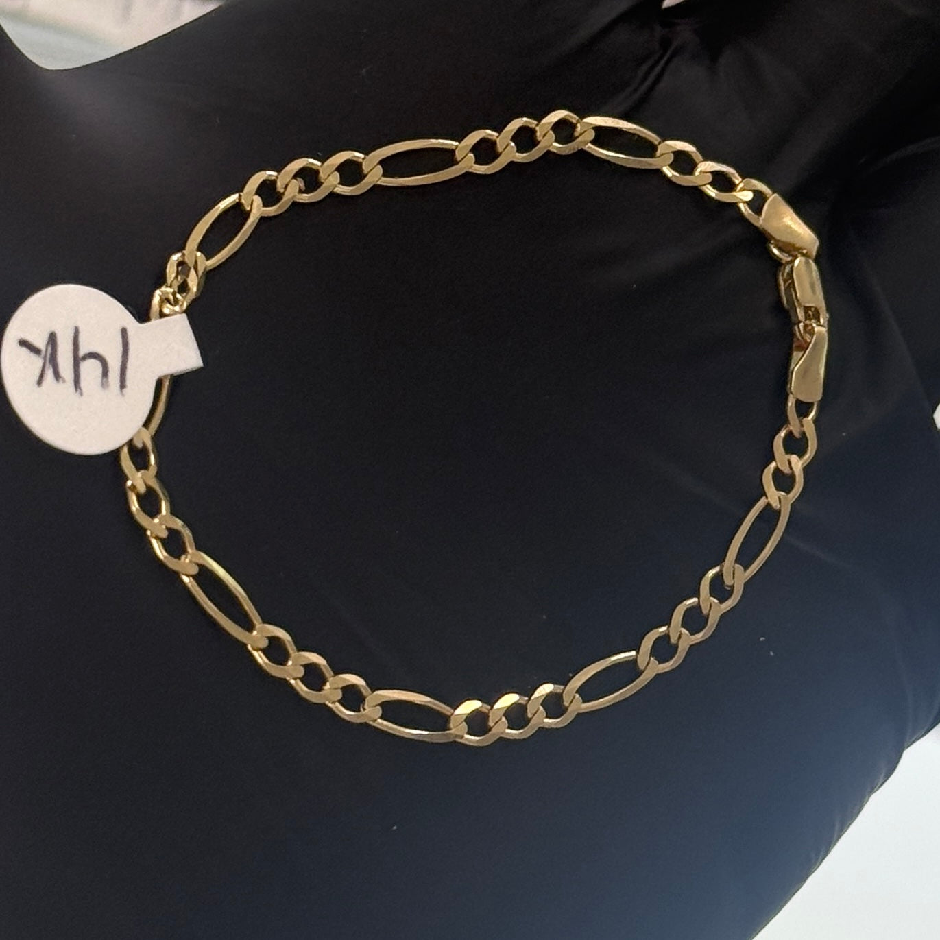 14k Gold 4mm Figaro Bracelet