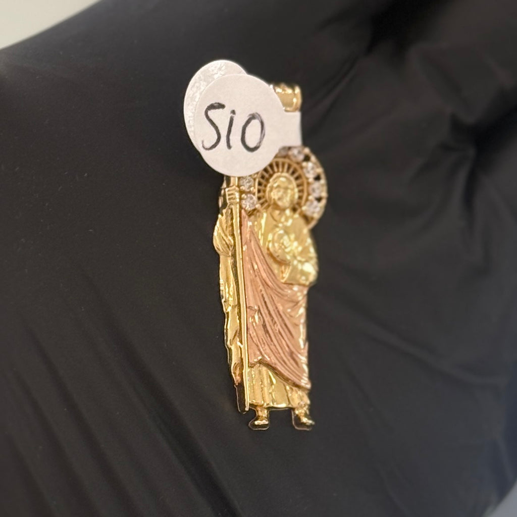 14k 2-Gold San Judas Pendant