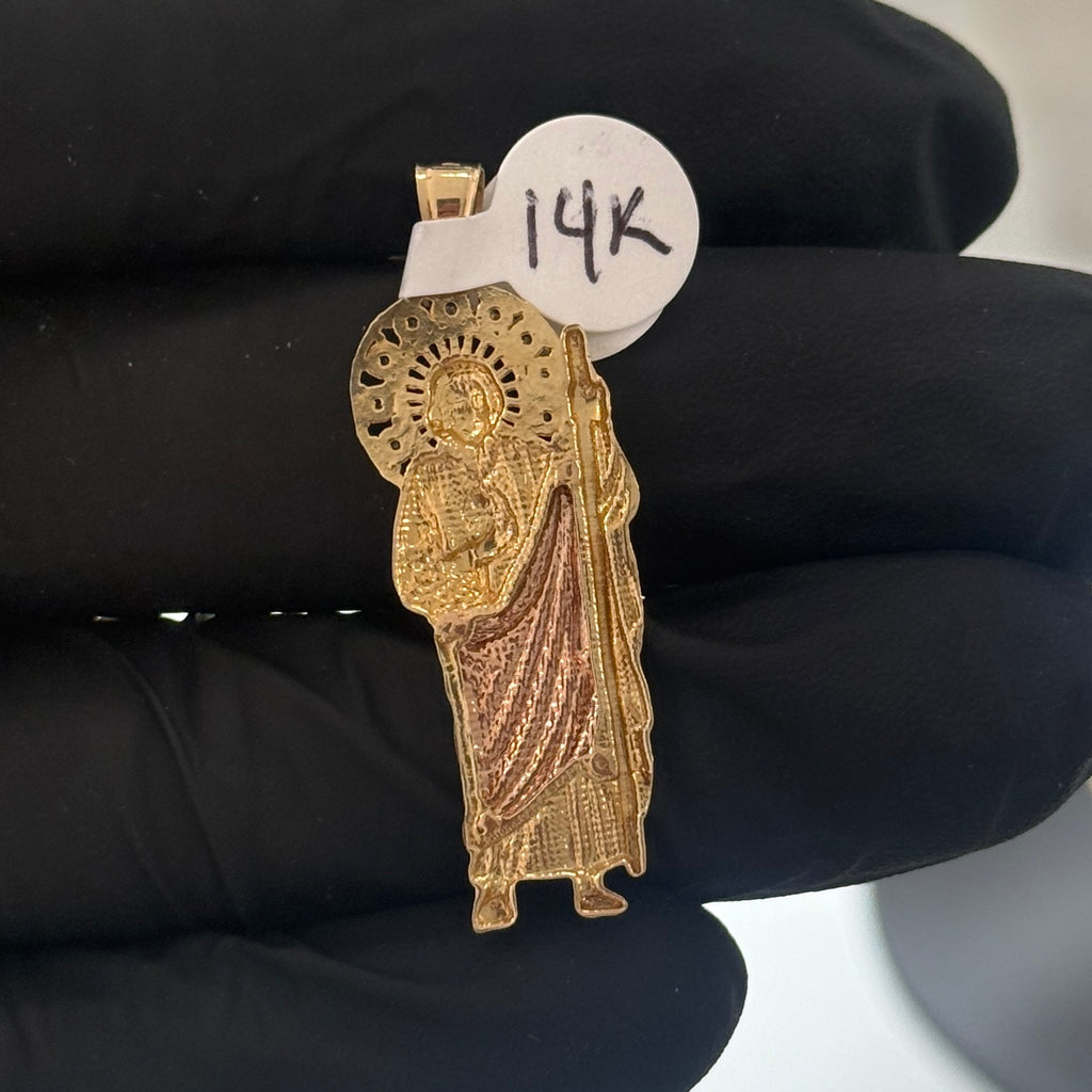 14k 2-Gold San Judas Pendant