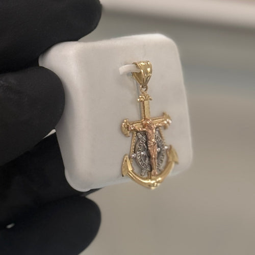 10k 3-Gold Anklet Pendant