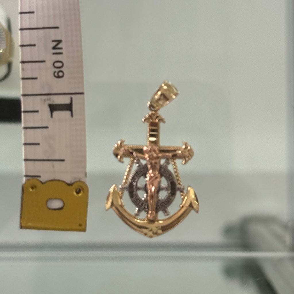 10k 3-Gold Anklet Pendant