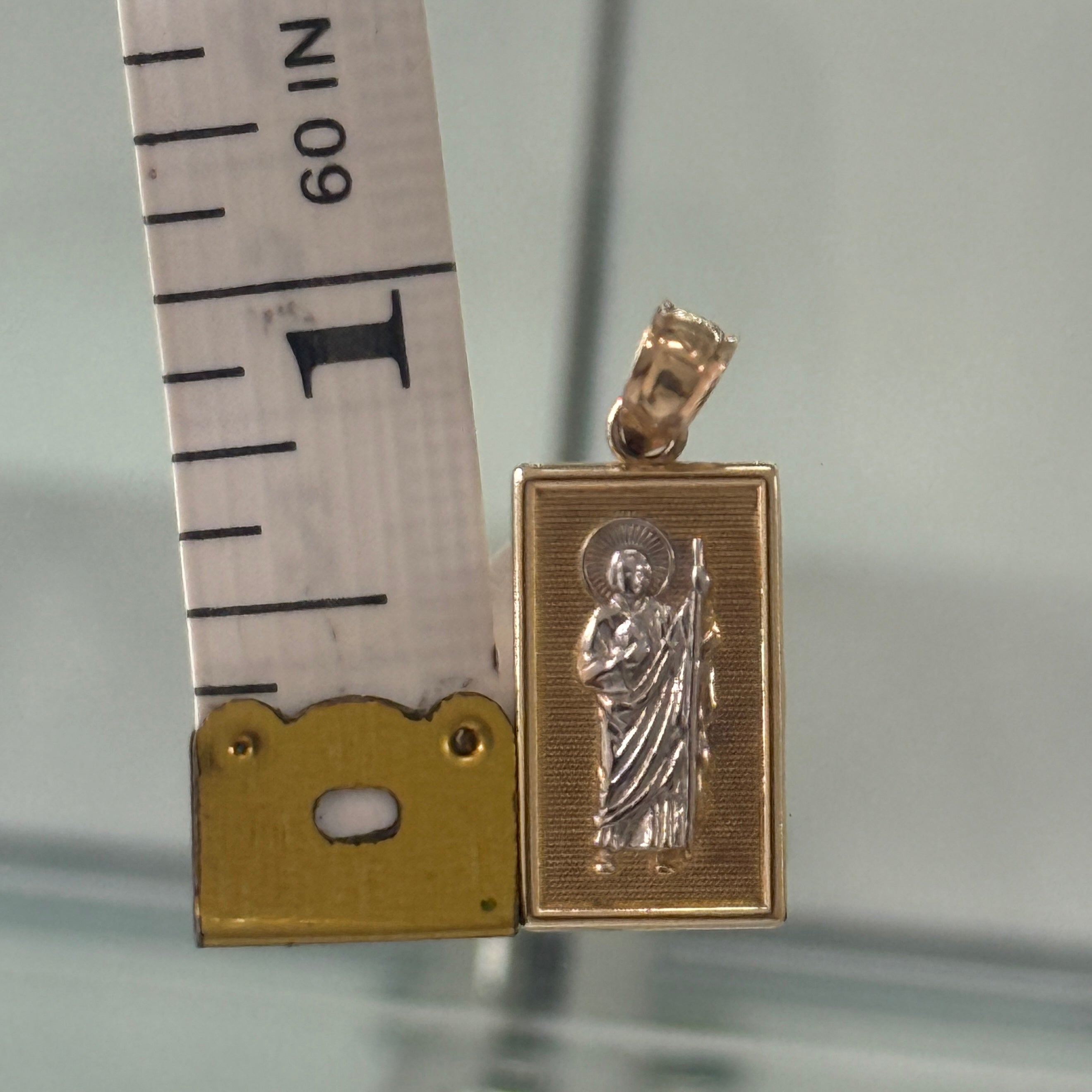 14k 2-tone Gold Small San Judas Pendant