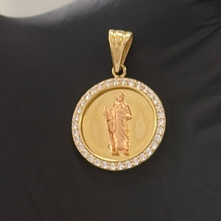 14k 2-tone San Judas Small Medal