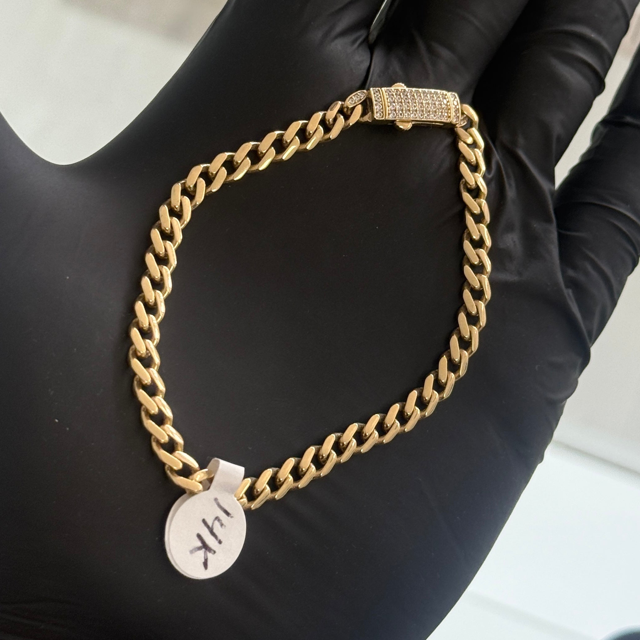 14k Gold 5mm Monaco Bracelet