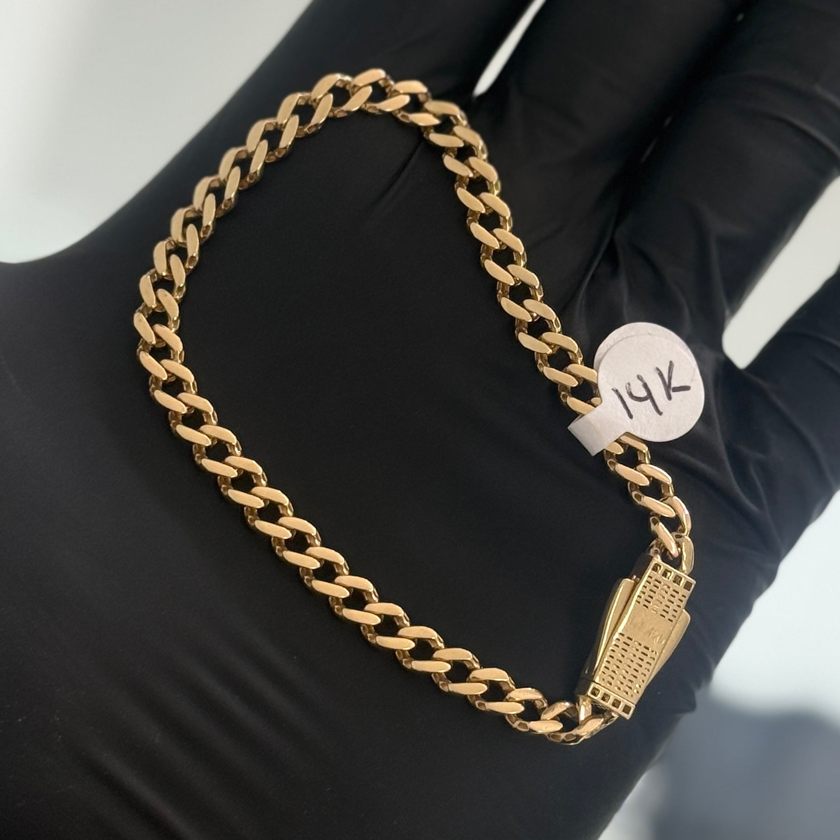 14k Gold 5mm Monaco Bracelet