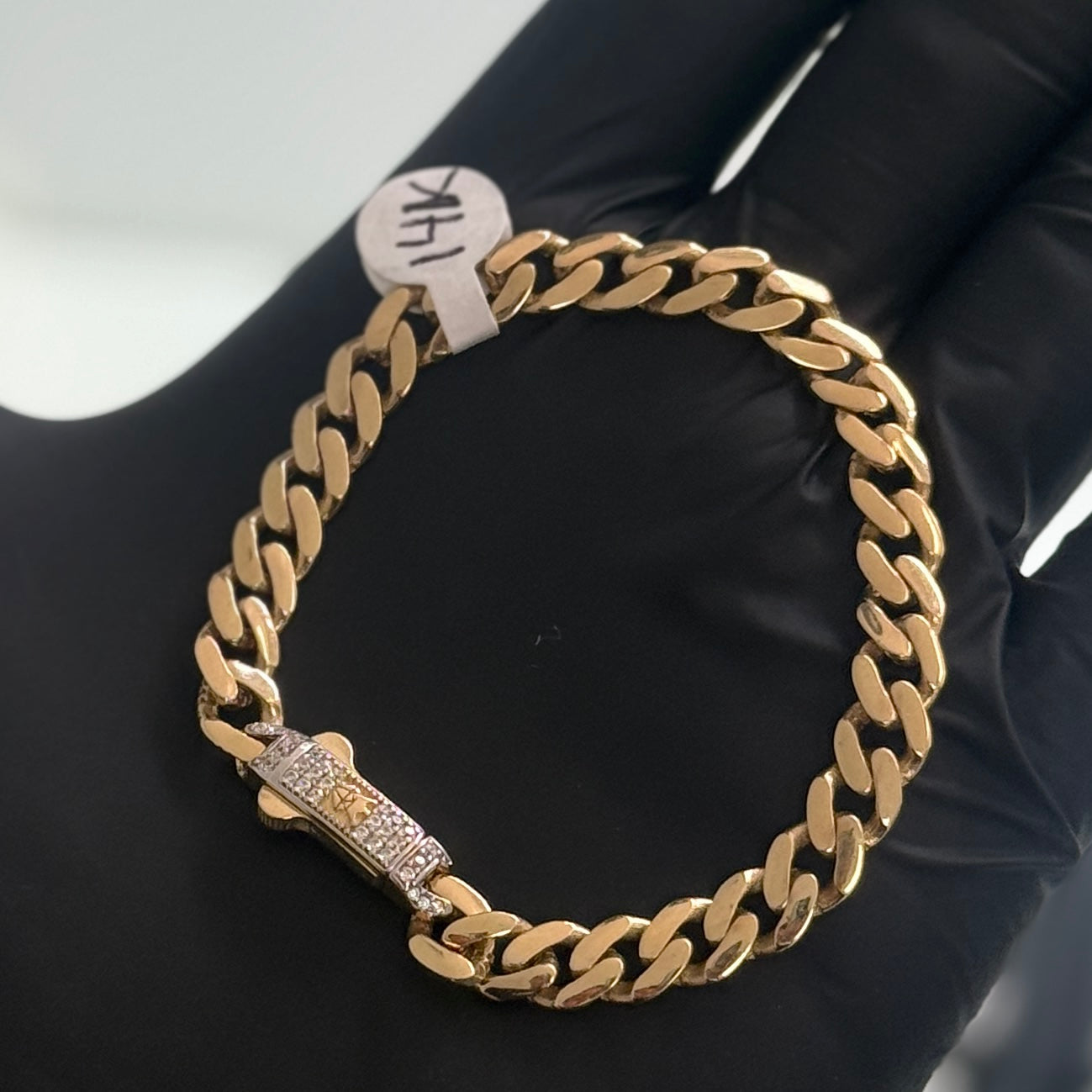 14k Gold 7mm Monaco Bracelet
