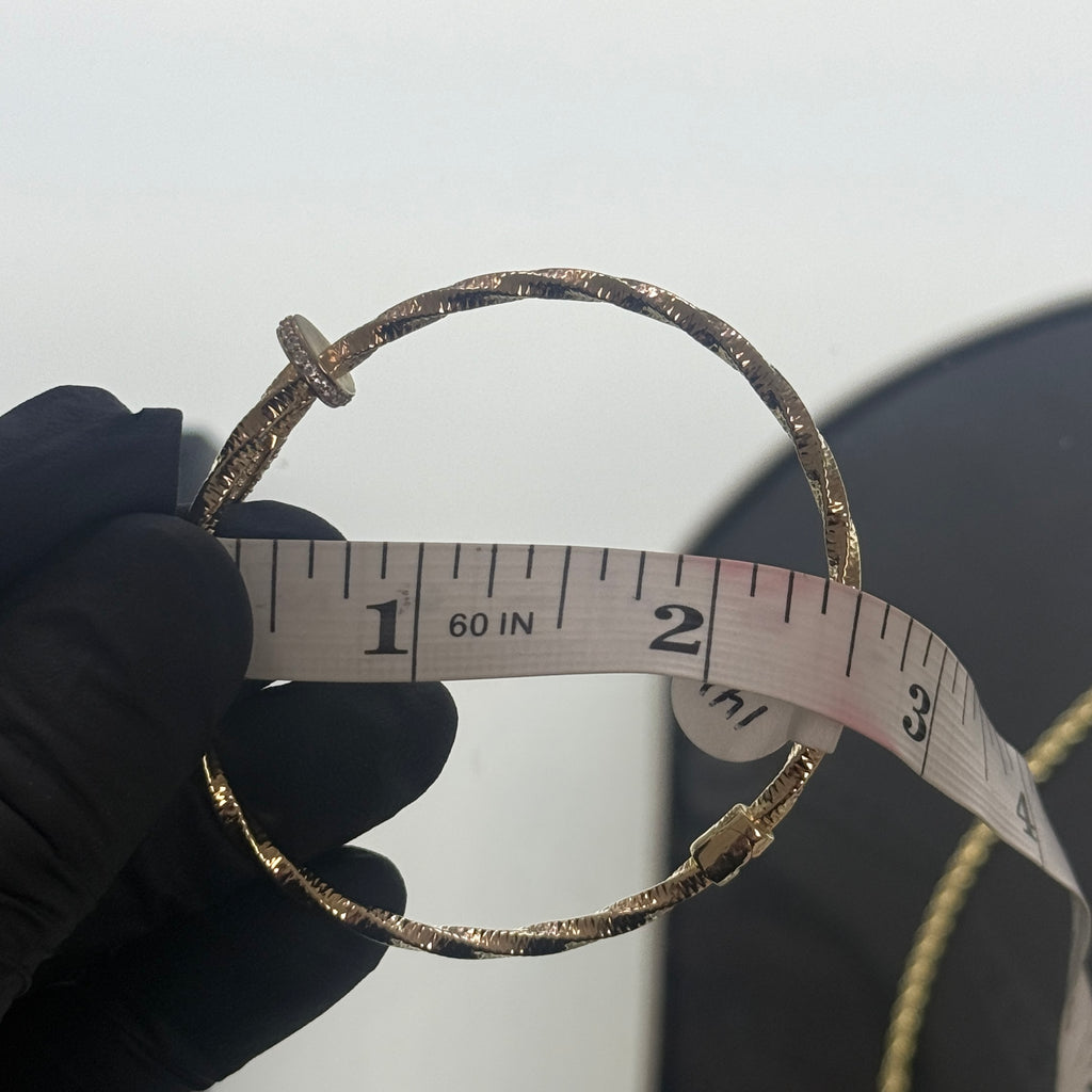 14k Gold Nail Women Bracelet