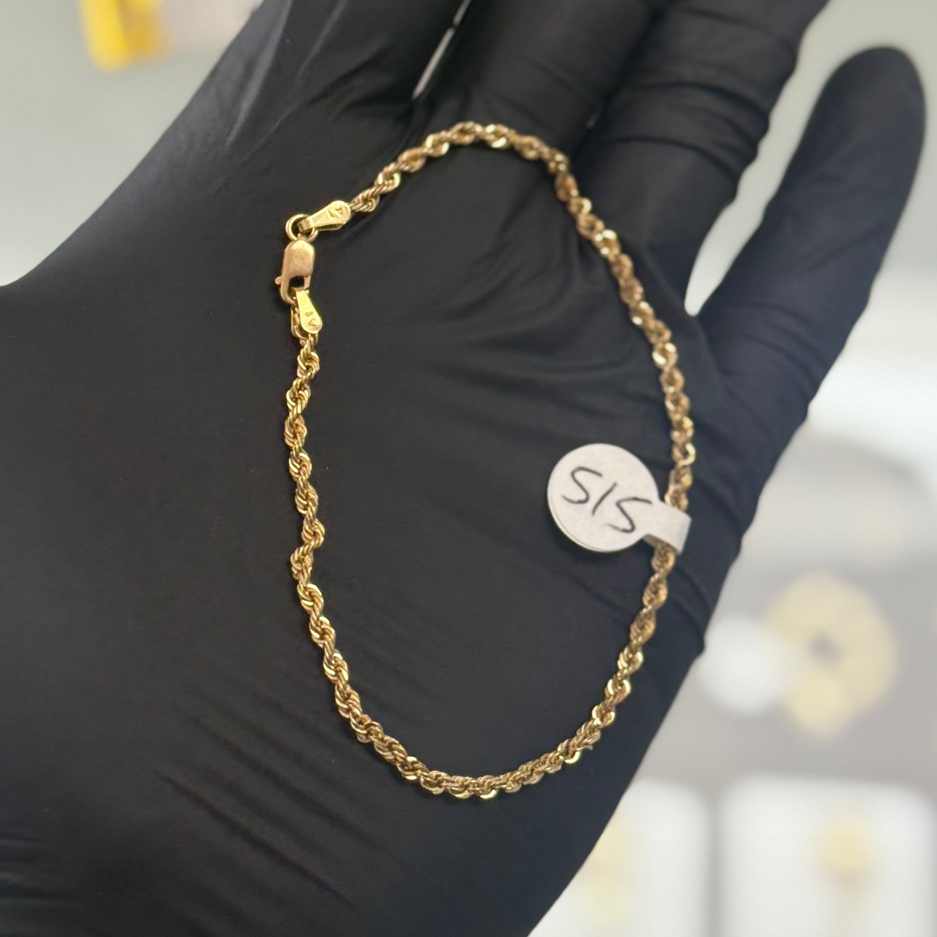 10k Gold 2.5mm Rope Bracelet